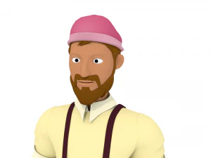 personagem humano de desenho animado 3d Modelo 3D