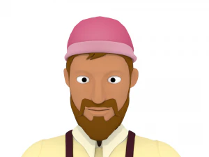 3d cartoon human character 3D Model