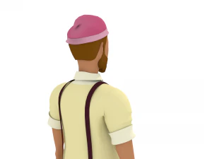 3d cartoon human character 3D Model
