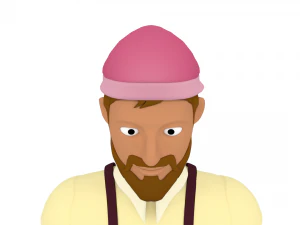 3d cartoon human character 3D Model