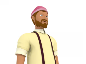 3d cartoon human character 3D Model