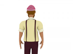 3d cartoon human character 3D Model