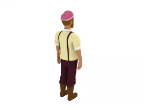 3d cartoon human character 3D Model
