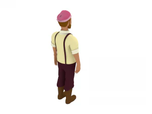 3d cartoon human character 3D Model