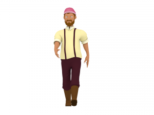 3d cartoon human character 3Dモデル