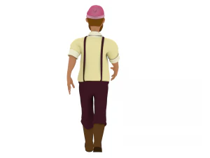 3d cartoon human character 3D Model