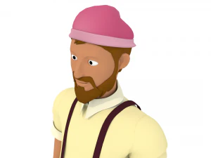 3d cartoon human character 3D Model