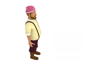 3d cartoon human character 3D Model