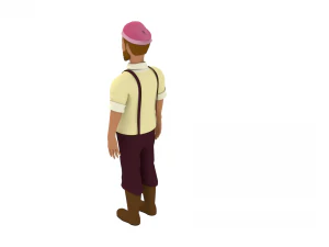 3d cartoon human character 3D Model