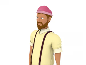 3d cartoon human character 3D Model