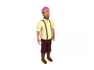 3d cartoon human character 3D Model