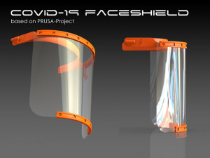covid-19 face shield 3D Model