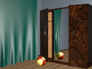 the cabinet with the mirror 3D Model