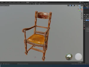 kursi antien Model 3D