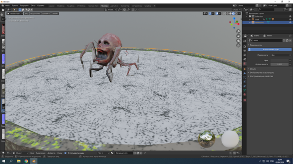 zombie head 3D 模型 .c4d .max .obj .3ds .fbx .stl .blend 