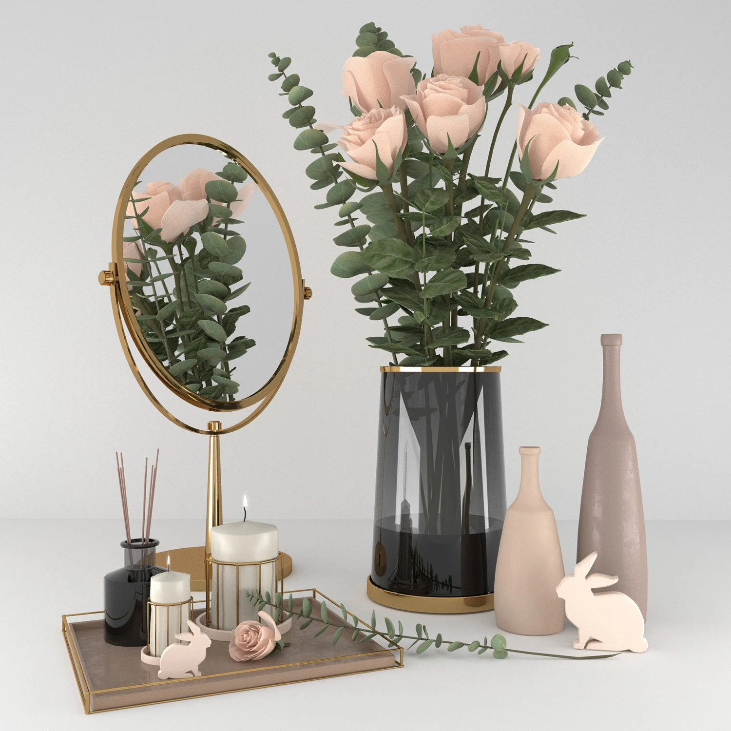 decorset02 3D Model .c4d .max .obj .3ds .fbx .stl .blend