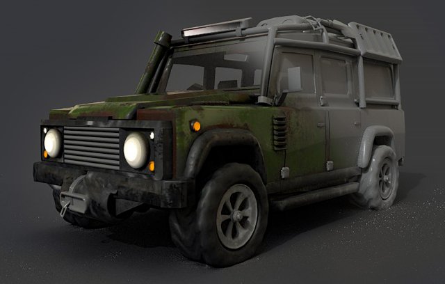 land rover defender 110 3D Model .c4d .max .obj .3ds .fbx .stl .blend 