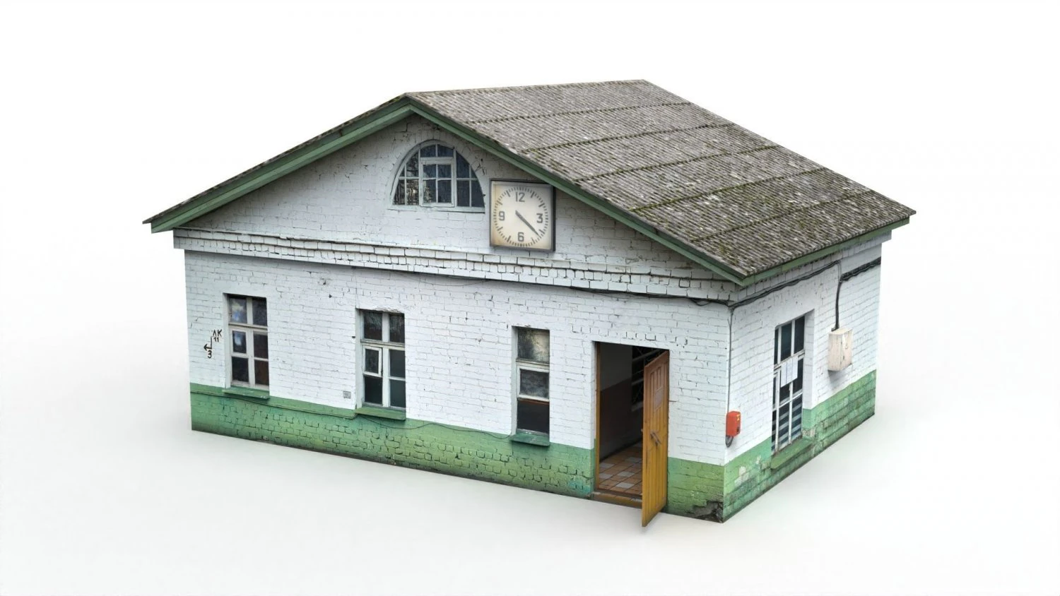 old soviet checkpoint 3D Model .c4d .max .obj .3ds .fbx .stl .blend 