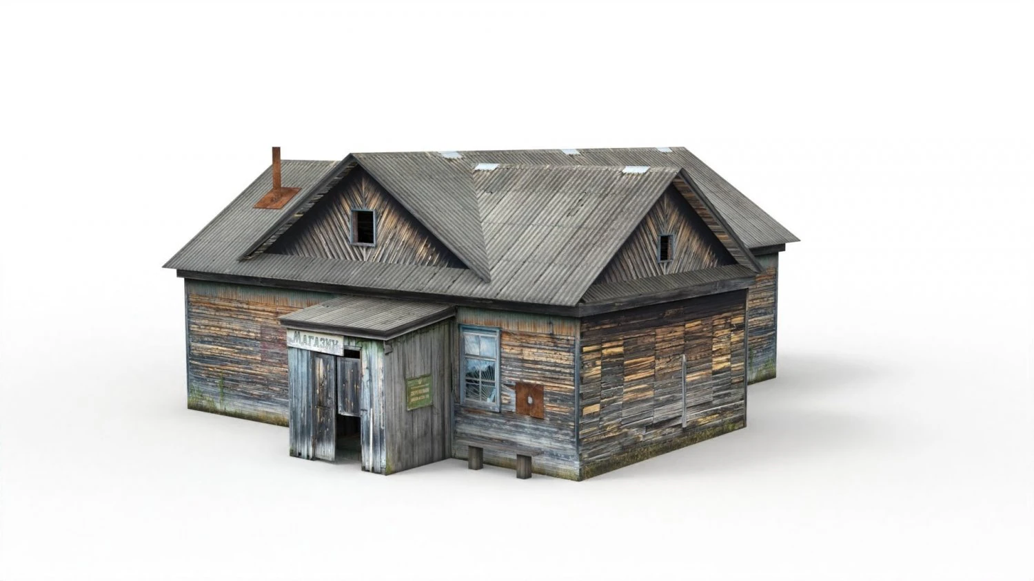 old village shop 3D Model .c4d .max .obj .3ds .fbx .stl .blend 