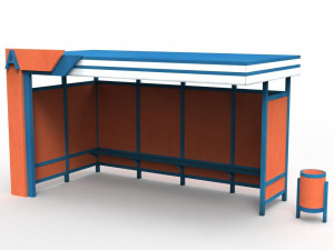 bus stop Modelo 3D