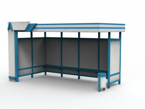bus stop Modèle 3D