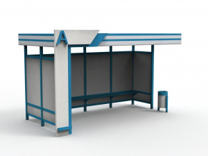 bus stop Model 3D