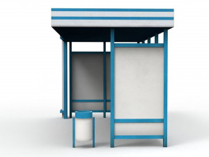 bus stop Model 3D
