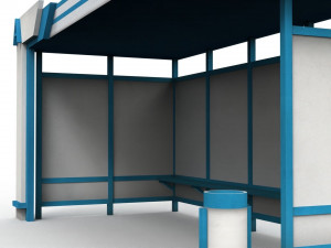 bus stop Model 3D