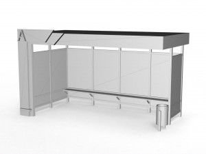 bus stop Model 3D