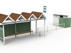 bus stop 3D 모델