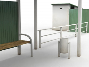 bus stop Modèle 3D