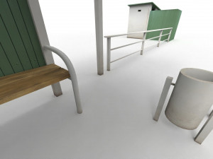 bus stop Modèle 3D