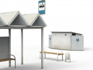 bus stop 3D Model