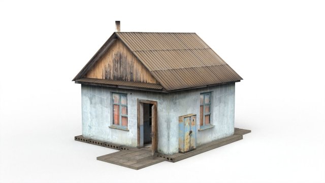 old soviet checkpoint Modello 3D .c4d .max .obj .3ds .fbx .stl .blend 