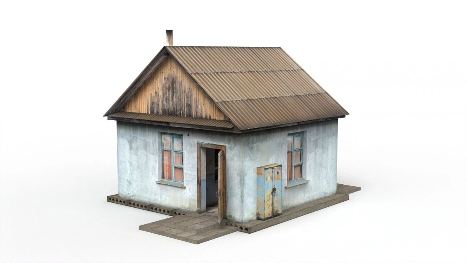old soviet checkpoint 3D Model .c4d .max .obj .3ds .fbx .stl .blend
