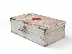 old wooden medical box 3D Model
