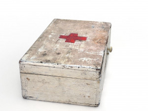 old wooden medical box 3D Model