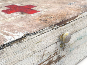 old wooden medical box 3D Model