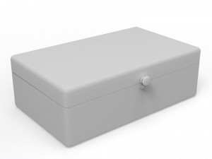 old wooden medical box 3D Model