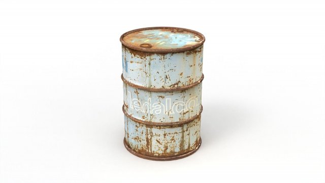 metal barrel Modelo 3D .c4d .max .obj .3ds .fbx .stl .blend 