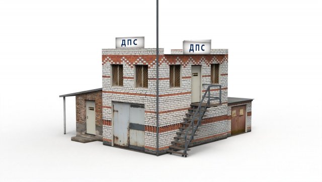 police post old 3D Model .c4d .max .obj .3ds .fbx .stl .blend