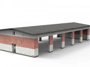 hangar abandonado Modelo 3D