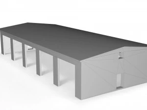 hangar abandonado Modelo 3D