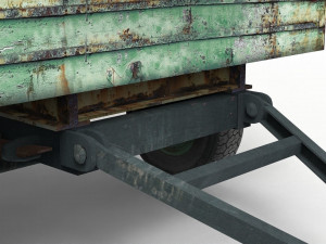 old lumberjack trailer and house on wheels Modello 3D