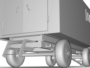 old lumberjack trailer and house on wheels Modello 3D