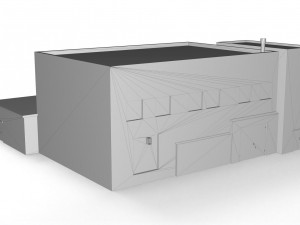 industrial building and garage boxes 3D Model