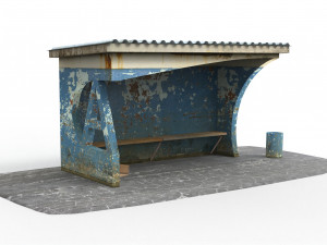 bus stop Model 3D