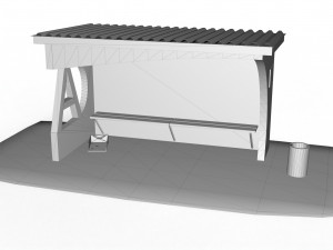 bus stop Model 3D
