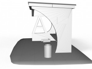 bus stop Model 3D