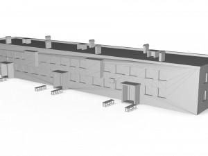 soviet residential two-story house 3D Model